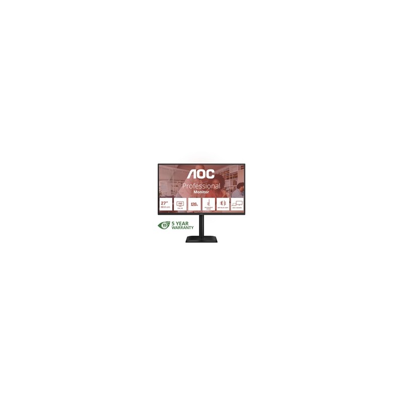 AOC MT 27" 27E4CV - 1920x1080,IPS,120Hz,1xHDMI,1xDP,USBhub,USB-C,PD,RJ45,Repro,Pivot