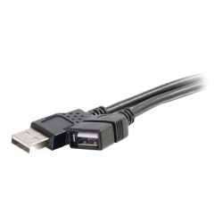 C2G 9.8ft USB Extension Cable - USB A to USB A Extension Cable - USB 2.0 - M/F - Kabel USB - USB (M) do USB (F) - 3 m - černá