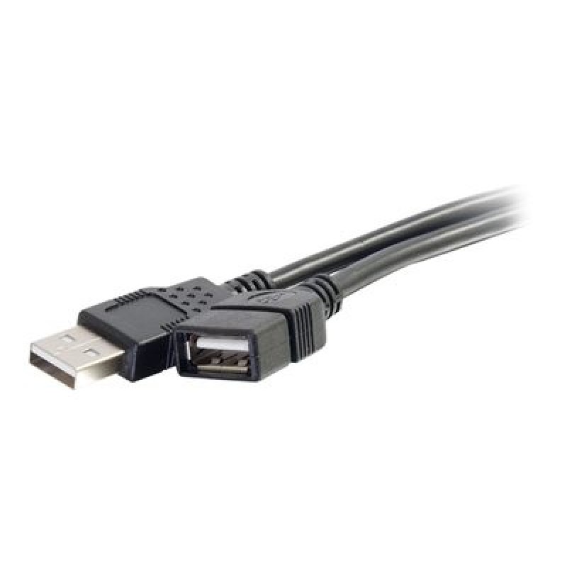 C2G 9.8ft USB Extension Cable - USB A to USB A Extension Cable - USB 2.0 - M/F - Kabel USB - USB (M) do USB (F) - 3 m - černá