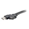 C2G 9.8ft USB Extension Cable - USB A to USB A Extension Cable - USB 2.0 - M/F - Kabel USB - USB (M) do USB (F) - 3 m - černá