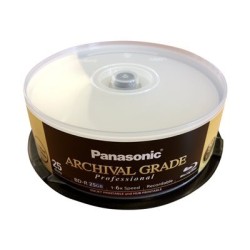 Panasonic ARCHIVAL GRADE Professional - 25 x BD-R - 25 GB 6x - Povrch potisknutelný inkoustem, tisknutelný vnitrní rozbocovac