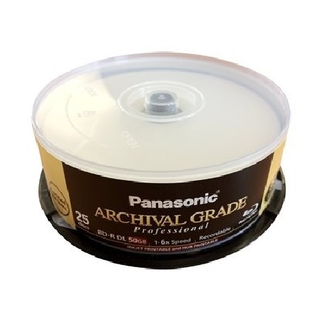 Panasonic ARCHIVAL GRADE Professional - 25 x BD-R - 50 GB 6x - Povrch potisknutelný inkoustem, tisknutelný vnitrní rozbocovac