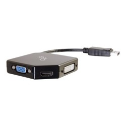 C2G DisplayPort to HDMI, VGA, DVI Adapter Converter - M/F - Nástroj pro převod videa - DVI, HDMI, VGA - DVI, HDMI, VGA - černá