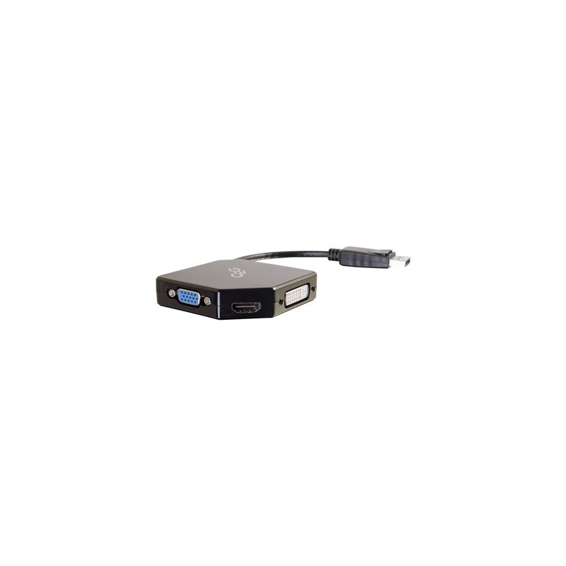 C2G DisplayPort to HDMI, VGA, DVI Adapter Converter - M/F - Nástroj pro převod videa - DVI, HDMI, VGA - DVI, HDMI, VGA - černá