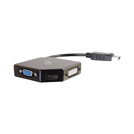 C2G DisplayPort to HDMI, VGA, DVI Adapter Converter - M/F - Nástroj pro převod videa - DVI, HDMI, VGA - DVI, HDMI, VGA - černá