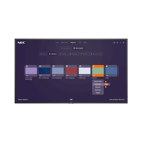NEC MultiSync M431-MPi4 - 43" Třída úhlopříčky M Series displej LCD s LED podsvícením - digital signage - 4K UHD (2160p) 3840 x