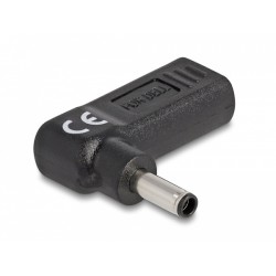 Delock - Adaptér napájení - 24 pin USB-C (F) do DC jack 4,5 x 3,0 mm (M) - 19.5 V - 3 A - úhlový - černá