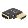 Delock - Vysoká rychlost - HDMI adaptér - HDMI s piny (male) do HDMI se zdírkami (female) levý úhel - cerná - podpora 8K60Hz