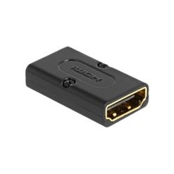 Delock - Adaptér HDMI s ethernetem - HDMI s piny (male) do HDMI se zdírkami (female) - cerná - podpora 8K60Hz (7680 x 4320)