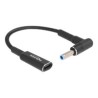 Delock - Adaptér napájení - 24 pin USB-C (F) do DC jack 4,5 x 3,0 mm (M) pravoúhlý - 19.5 V - 3 A - 15 cm - cerná