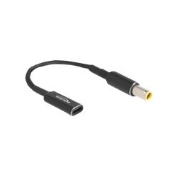 Delock - Adaptér napájení - 24 pin USB-C (F) do DC jack 7,9 x 5,5 mm (M) - 19.5 V - 3 A - 15 cm - cerná