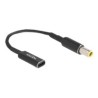Delock - Adaptér napájení - 24 pin USB-C (F) do DC jack 7,9 x 5,5 mm (M) - 19.5 V - 3 A - 15 cm - cerná