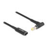 Delock - Adaptér konektoru k napájení - USB-C (pouze napájení) (F) do DC jack 5,5 x 1,7 mm (M) pravoúhlý - 19.5 V - 3 A - 15 m
