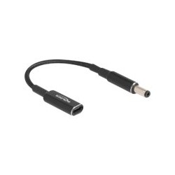 Delock - Adaptér napájení - 24 pin USB-C (F) do DC jack 5,5 x 2,1 mm (M) - 19.5 V - 3 A - 15 cm - cerná