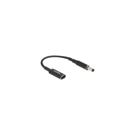 Delock - Adaptér napájení - 24 pin USB-C (F) do DC jack 5,5 x 2,1 mm (M) - 19.5 V - 3 A - 15 cm - cerná