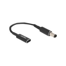 Delock - Adaptér napájení - 24 pin USB-C (F) do DC jack 7,4 x 5,0 mm (M) - 19.5 V - 3 A - 15 cm - cerná 60032