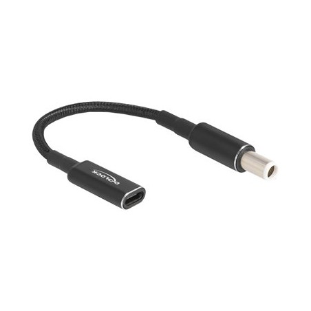 Delock - Adaptér napájení - 24 pin USB-C (F) do DC jack 7,4 x 5,0 mm (M) - 19.5 V - 3 A - 15 cm - cerná 60037