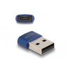 Delock - USB adaptér - USB (M) do 24 pin USB-C (F) - USB 2.0 - 5 V - 3 A - modrá