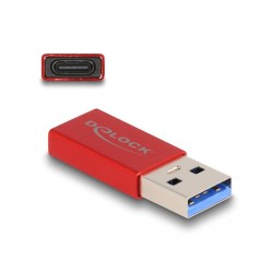 Delock - USB adaptér - USB typ A (M) do 24 pin USB-C (F) - USB 3.2 Gen 2 - 5 V - 900 mA - rychlost prenosu dat až 10 Gbps