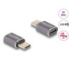 Delock - USB adaptér - 24 pin USB-C (M) do 24 pin USB-C (F) - USB 3.2 / Thunderbolt 3 / DisplayPort 1.4 - 20 V - 5 A - podpora