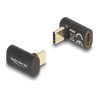 Delock - USB adaptér - 24 pin USB-C (M) úhlový do 24 pin USB-C (F) - USB 3.2 / Thunderbolt 3 / DisplayPort 1.4 - 20 V - 5 A