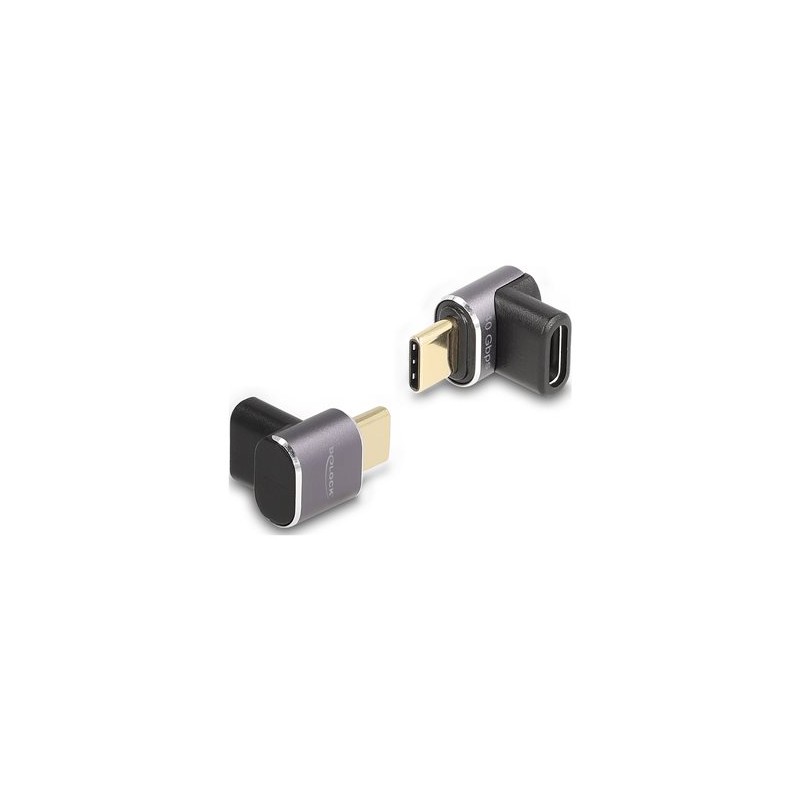 Delock - USB adaptér - 24 pin USB-C (M) do 24 pin USB-C (F) - USB 2.0 / USB 3.2 / USB4 / Thunderbolt 3 - 20 V - 5 A - 1.5 cm