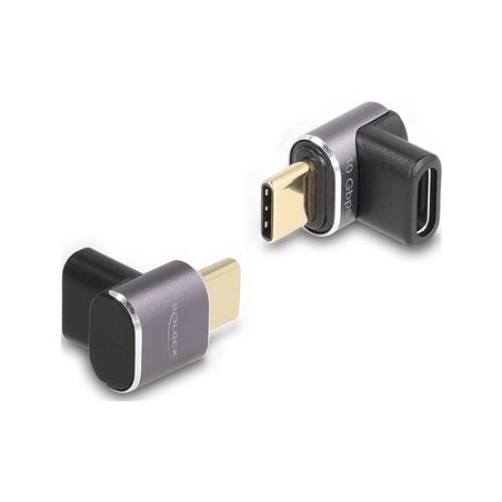 Delock - USB adaptér - 24 pin USB-C (M) do 24 pin USB-C (F) - USB 2.0 / USB 3.2 / USB4 / Thunderbolt 3 - 20 V - 5 A - 1.5 cm