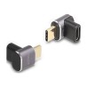 Delock - USB adaptér - 24 pin USB-C (M) do 24 pin USB-C (F) - USB 2.0 / USB 3.2 / USB4 / Thunderbolt 3 - 20 V - 5 A - 1.5 cm