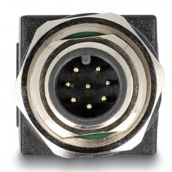 Delock - Sítový adaptér - 8kolíkový M12 (M) šroubovací do RJ-45 (F) - CAT 6a - IP67 - cerná