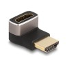 Delock - Vysoká rychlost - adaptér HDMI s ethernetem - HDMI s piny (male) do HDMI se zdírkami (female) dolu zahnutý