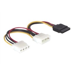 Delock - Elektrický kabel - SATA napájení (M) do 4 pinové interní napájení (M) - 10 cm - pro P/N: 89273