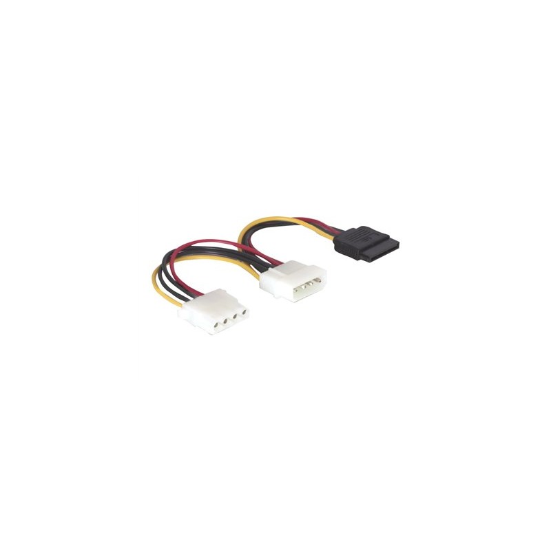 Delock - Elektrický kabel - SATA napájení (M) do 4 pinové interní napájení (M) - 10 cm - pro P/N: 89273