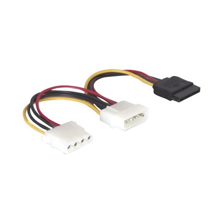 Delock - Elektrický kabel - SATA napájení (M) do 4 pinové interní napájení (M) - 10 cm - pro P/N: 89273
