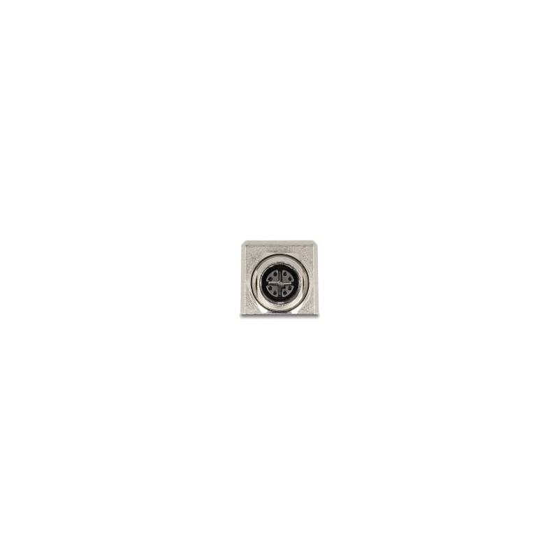 Delock - Sítový adaptér - 8 pin M12-X (F) do RJ-45 (F) pravoúhlý - STP - CAT 6a - cerná/stríbrná
