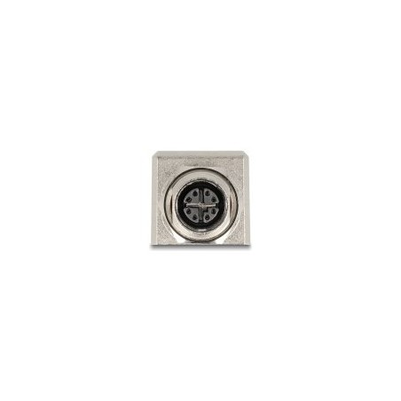 Delock - Sítový adaptér - 8 pin M12-X (F) do RJ-45 (F) pravoúhlý - STP - CAT 6a - cerná/stríbrná