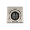 Delock - Sítový adaptér - 8 pin M12-X (F) do RJ-45 (F) pravoúhlý - STP - CAT 6a - cerná/stríbrná