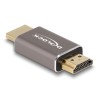 Delock - Vysoká rychlost - adaptér HDMI s ethernetem - HDMI s piny (male) do HDMI s piny (male) - šedá - podpora 8K60Hz (7680 x