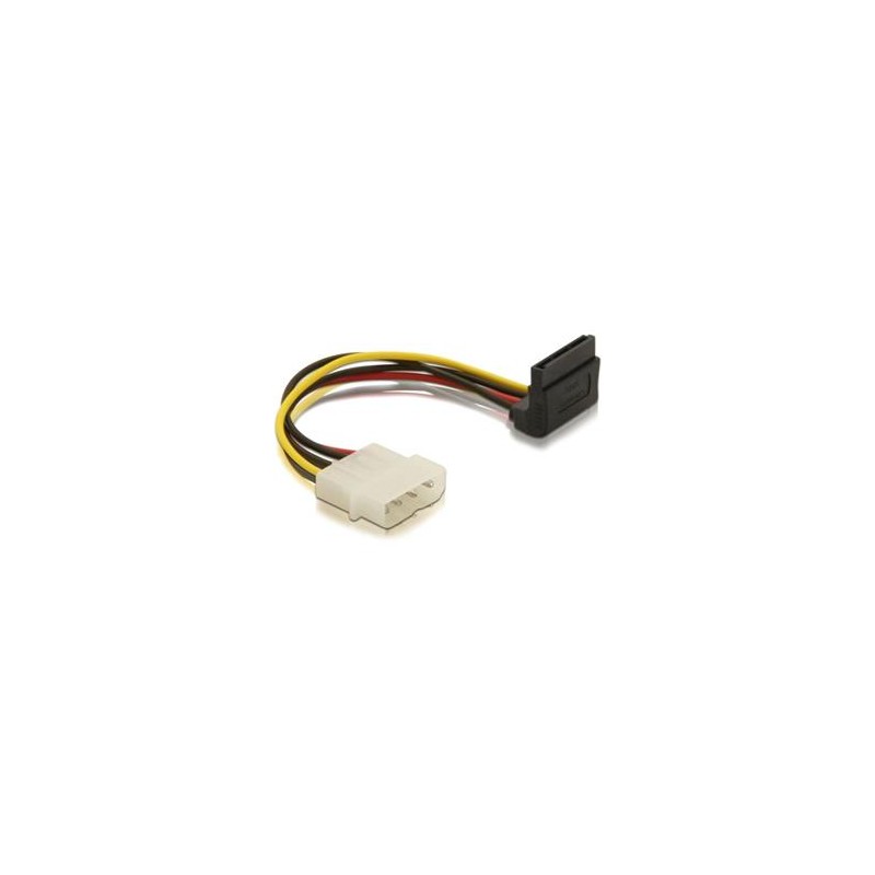 Delock - Elektrický kabel - SATA napájení (M) do 4 pinové interní napájení (M) - 16 cm - 90° konektor