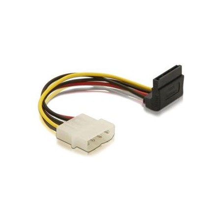Delock - Elektrický kabel - SATA napájení (M) do 4 pinové interní napájení (M) - 16 cm - 90° konektor