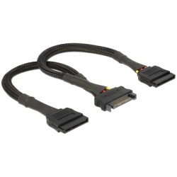 Delock - Elektrický kabel - SATA napájení (M) do SATA napájení (F) - 25 cm