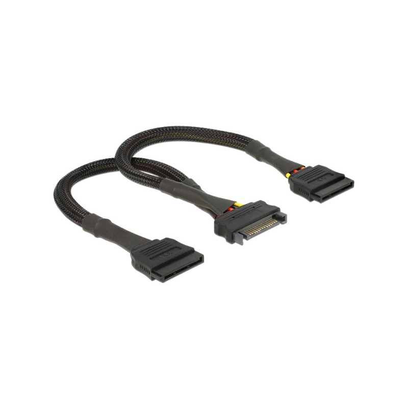 Delock - Elektrický kabel - SATA napájení (M) do SATA napájení (F) - 25 cm