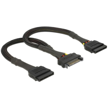 Delock - Elektrický kabel - SATA napájení (M) do SATA napájení (F) - 25 cm
