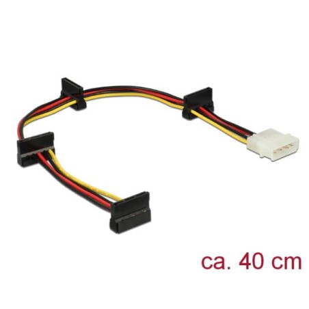 Delock - Adaptér napájení - 4 pinové interní napájení (Z) do SATA napájení (R) - 40 cm - vícebarevné