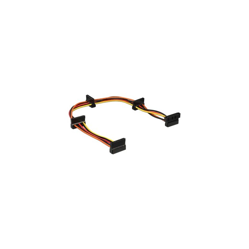 Delock - Separátor k napájení - SATA napájení (Z) do SATA napájení (R) - 40 cm - vícebarevné