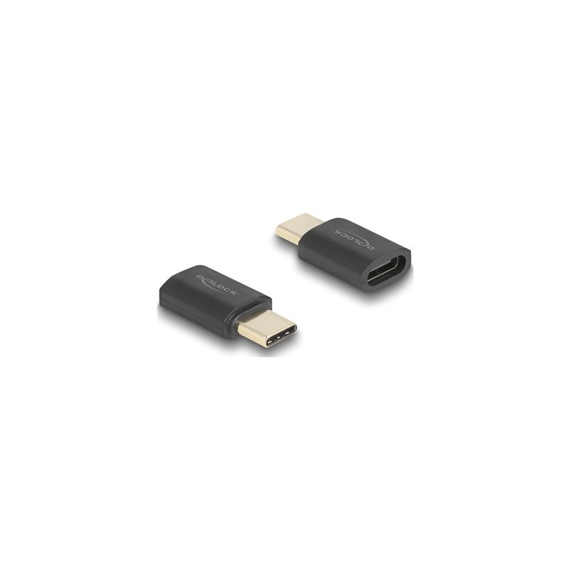 Delock - USB adaptér - 24 pin USB-C (M) do 24 pin USB-C (F) - Thunderbolt 4 - 48 V - 5 A - podpora napájení Power Delivery 3.1