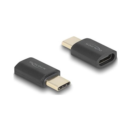 Delock - USB adaptér - 24 pin USB-C (M) do 24 pin USB-C (F) - Thunderbolt 4 - 48 V - 5 A - podpora napájení Power Delivery 3.1