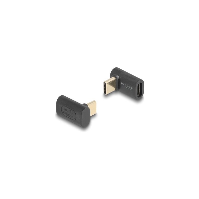 Delock - USB adaptér - 24 pin USB-C (M) úhlový do 24 pin USB-C (F) - Thunderbolt 4 - 48 V - 5 A - podpora napájení Power