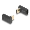 Delock - USB adaptér - 24 pin USB-C (M) úhlový do 24 pin USB-C (F) - Thunderbolt 4 - 48 V - 5 A - podpora napájení Power