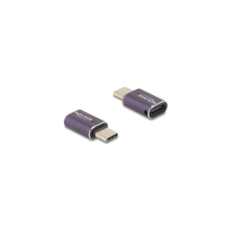 Delock - USB adaptér - 24 pin USB-C (M) do 24 pin USB-C (F) - Thunderbolt 4 - 48 V - 5 A - rychlost prenosu dat až 40 Gbps