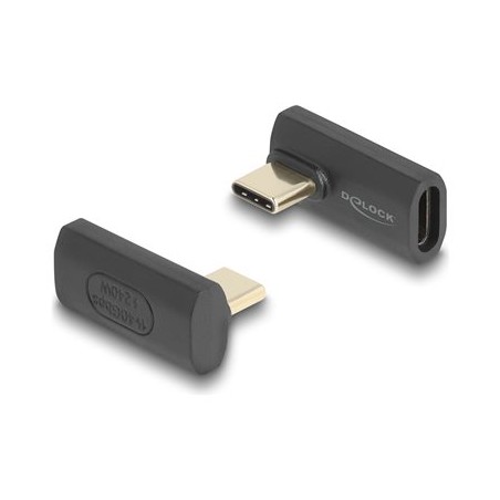 Delock - USB adaptér - 24 pin USB-C (M) levý/pravý úhel do 24 pin USB-C (F) - USB4 / Thunderbolt 3 / Thunderbolt 4 /